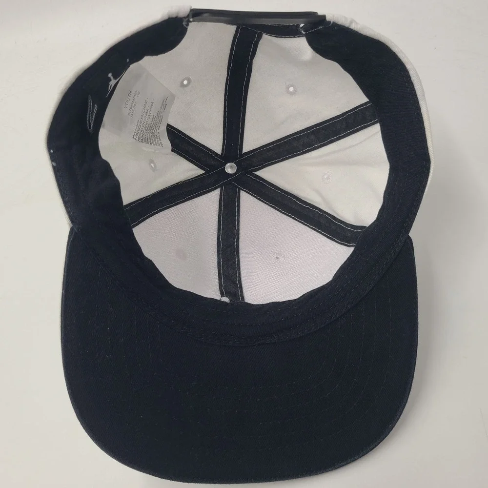 Youth Jordan Hat Snapback White Black Air Jumpman Logo Basketball‎ Casual Cotton